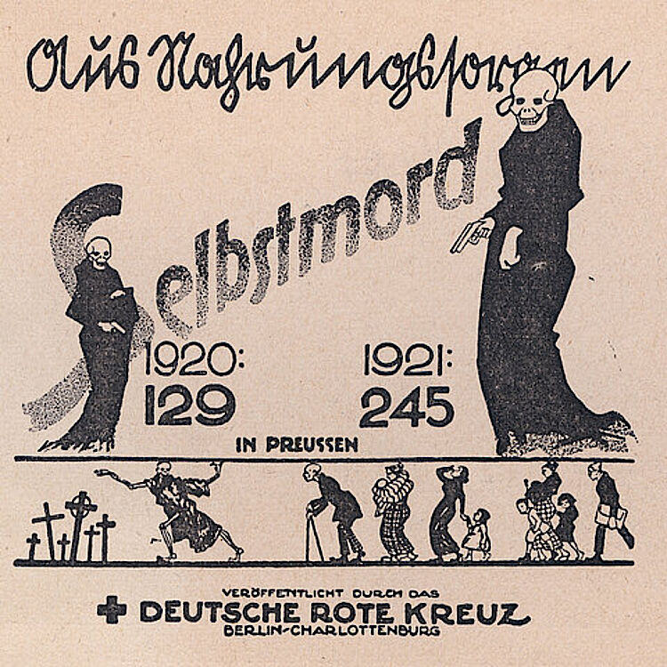 Selbstmorde "aus Nahrungssorgen" im Freistaat Preußen 1920 und 1921 (DRK)