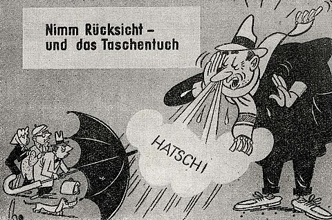 Broschüre "Vermeidet Erkältungskrankheiten" des DRK der DDR, um 1958