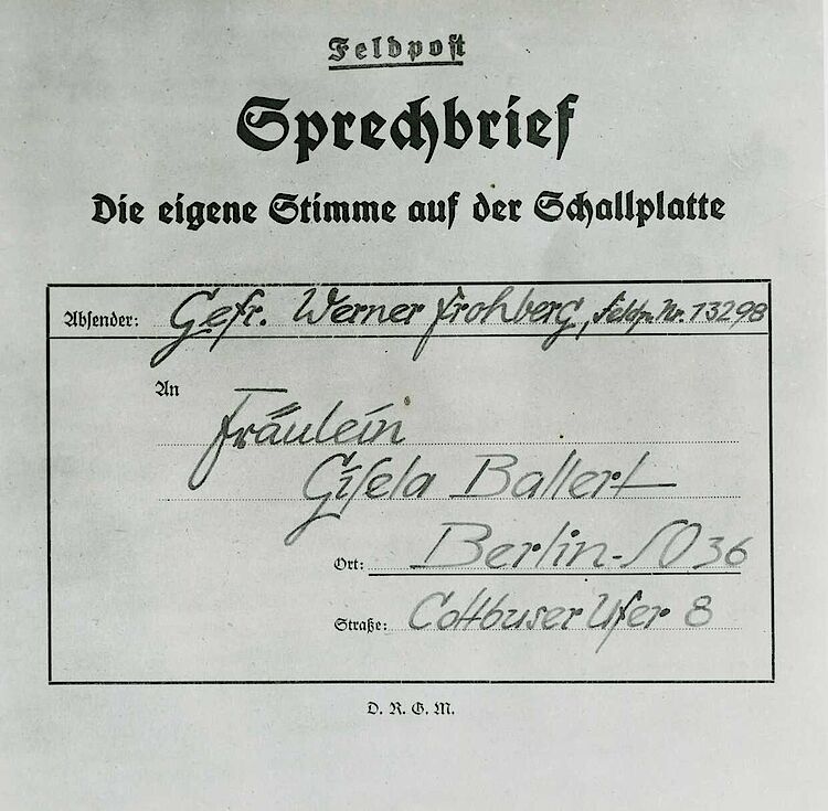 "Sprechender Feldpostbrief" aus dem Rotkreuz-Museum Luckenwalde